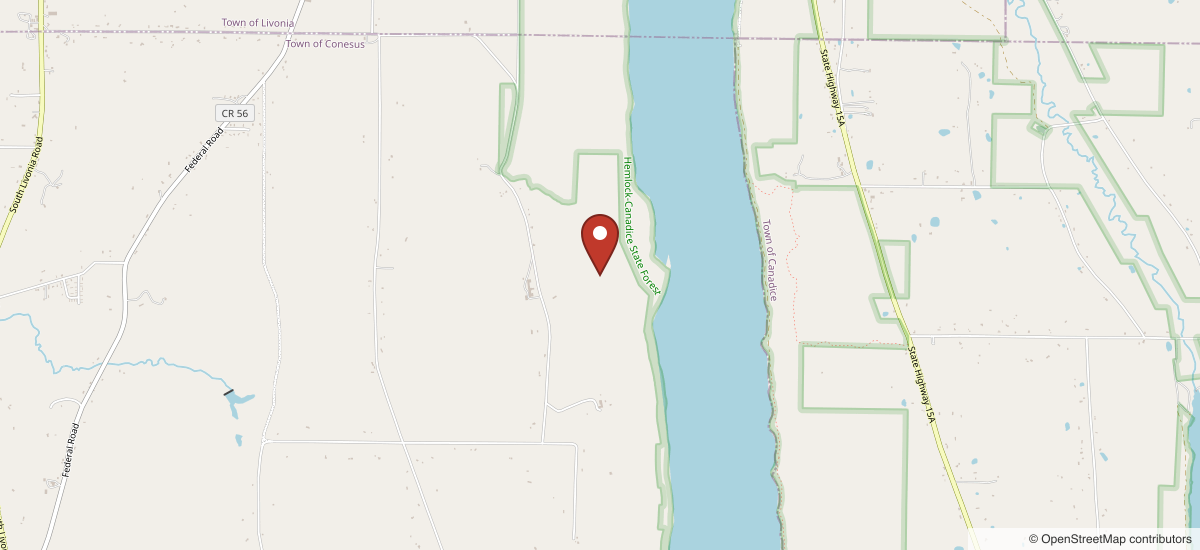 Map to O-Neh-Da Vineyard, 7107 Vineyard Road, Conesus NY (OpenStreetMap)